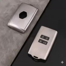 Asiltech Renault Clio 5 - Megane 4 - Kadjar - Dacia Uyumlu Smart 3 Buton Silikon Oto Anahtar Kumanda Kabı Kılıf Füme