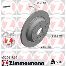 Zimmermann Fren Dıskı Arka Freelander 2 L359 06 14 DH000001 LR039935