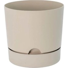 Poliwork Yuvarlak Tabaklı Saksı 9 Lt – 25 cm Büyük Boy Teras ve Bahçe Saksısı