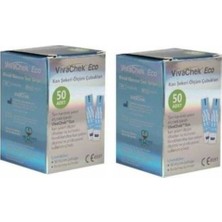 Vivachek Eco 50'li Seker Ölçüm Çubuğu/Strip 2 Adet Medikal Ürünler İçin Profesyonel Kalite