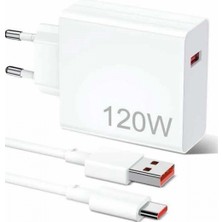 MiraLive 120W Şarj Aleti Hızlı Çift Turbo Şarj Aleti Seti Beyaz