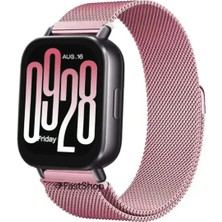 MMP Shop Xiaomi Redmi Watch 5 Active / Watch 5 Lite Uyumlu 22MM Metal Örgü Hasır Manyetik Kordon