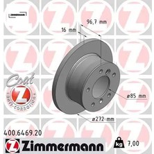 Zimmermann Fren Dıskı Arka Sprınter B901 B904 . Lt 28-35-46 Tek Teker Zımmermann A9024230312/ 2D0615601A