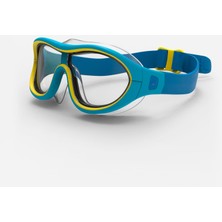Decathlon Çocuk Yüzücü Maskesi Pembe/Yeşil Şeffaf Cam Swimdow Hafif ve Taşınabilir Tasarım