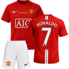 Denapcal Ronaldo 2008 Manchester United Retro Çocuk Futbol Forması (Forma,şort ve Çorap)