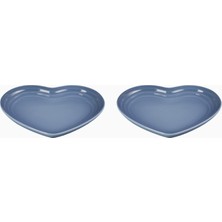 Le Creuset 2’li Kalp Şeklinde Tabak Seti Seramik