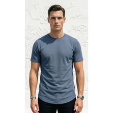 Plus Scorpion Erkek Slim Fit Basic Tişört – Esnek, Terletmeyen Pike Dokulu Kumaş