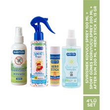 Babyton Sivrisinek Kovucu Sprey 100 Ml+Sport Güneş Koruyucu Sprey 200 Ml+After Sun 200 Ml+Hero Stick Xl 15 gr 4'lü Set