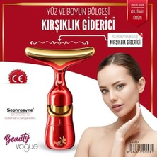 Nacario Titreşimli Yüz ve Boyun Kırışıklık Giderici Masaj Aleti - 3 Farklı Başlık, Titreşimli Cilt Sıkılaştırıcı, Boyun ve Gıdı Zayıflatıcı Etki, Kablosuz Cilt Güzelleştirme Cihazı