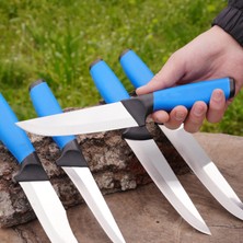 Köse Mehmet 5’li Kurban - Kasap Bıçağı Seti - Kompakt Sap - Profesyonel Mutfak Seti