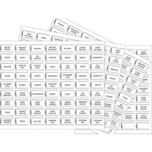 Nacario Parti Tasarla 230 Çeşit Beyaz Folyo Kavanoz ve Baharatlık Etiketi - Dayanıklı ve Su Geçirmez