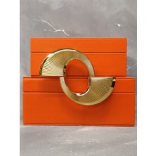 X Mermer Dekoratif Deri Kutu-2li Set