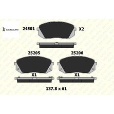 Ön Fren Balatası 2 Fiş I30-IX35-TUCSON-SPORTAGE 1  581012SA51/ 598934 Kale Balata 25205 175 05 Ans Kd1
