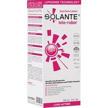 Solante Tele-Rubor SPF 50+ Hassas Ciltler İçin Güneş Koruyucu Losyon 150 ml Renksiz Özellik