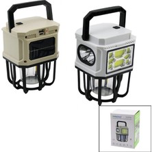 MiraLive 3in1= 2-Led Fener - Cob LED - 1-Rustik Ampul Kamp - Bahçe Fener Solar - Şarjlıpowerbank (4887)