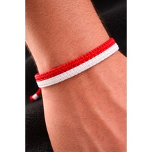 Crystal Atelier 2'li Kırmızı Beyaz Türkiye Milli Takım Örgü Bileklik, Türkiye Spor Renkleri Taraftar Bilekliği, Makrome Bileklik, Erkek Hediyesi, Maç Aksesuarı, Ip Bileklik, Taraftar Bileklik
