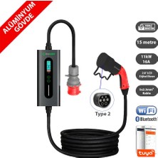 Truwatt ZTA415 Taşınabilir Elektrikli Araç Şarj Cihazı 16A/11KW/380V (15 Metre)