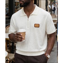 Dolce & Gabbana Luxury Collection  Fermuarlı Polo Yaka Triko – Premium Erkek T-Shirt
