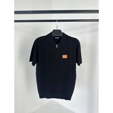 Dolce & Gabbana Luxury Collection  Fermuarlı Polo Yaka Triko – Premium Erkek T-Shirt
