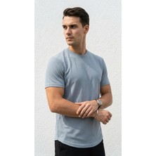 Plus Scorpion Erkek Slim Fit Basic Tişört – Esnek, Terletmeyen Pike Dokulu Kumaş