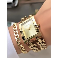 Homies Marka Çelik 2 Zincir Kadın Saat 3 Atm Su Geçirmezlik 2 Yıl Güvenceli Faturalı Bileklik Hediyeli