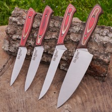 Köse Mehmet 4’lü  Profesyonel Mutfak Seti -  Verzalit Sap - Orjinal 4116 Çelik