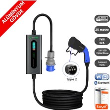 Truwatt ZTA320 Taşınabilir Elektrikli Araç Şarj Cihazı 32A/7KW/220V (20 Metre)