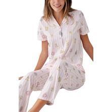 Rolypoly RP3809-S Kadın Yazlık Gömlek Pijama Takım