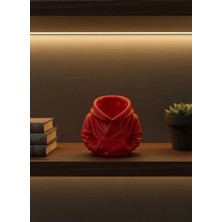 MiraLive Dekoratif Kırmızı Hoodie Kalemlik 10X10 cm