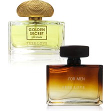 Free Love Golden Secret ve Leon EDP Parfüm Seti 2 x 100 ml Çiçeksi Koku Kadın ve Erkek İçin