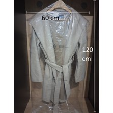 Yiğit Ticaret 15'li Askılı Elbise Kaban Mont Ceket Naylon Poşeti 60 x 120 cm Şeffaf Koruma Kılıfı