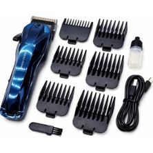 farissu Inter Mac3 TC-8017 Profesyonel Şarjlı Saç Kesme Makinesi - 2000MAH Güçlü Batarya - 6 Taraklı Full Set