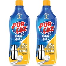 Porçöz Pas Ve Kireç Sökücü 1000 ml 2'li Ekstra Güçlü Temizlik Deterjanı