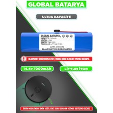 Global Batarya Blaupunkt S10 Robomaster Uyumlu Robot Süpürge Bataryası 14.4V 7000MAH Li-Ion Pil (Ultra Kapasite)