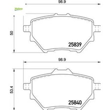 Arka Fren Balatası Astra L 21 Combo E 18 Grandland 17 Mokka E 20 C4 18 C4 E 22 Berlıngo 18 Partner 1 Valeo 95525378/ 1678167980/ 1609000680