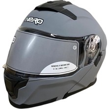 Nero 912 Mat Siyah-Kırmızı Çene Açılır Güneş Vizörlü Kask (S)