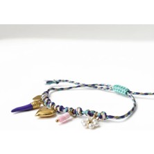 Cesicey Çelik Summer Charms Mor Bileklik Altın Renk