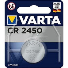Varta CR2450 3V Lityum Pil 560 mAh Yüksek Performanslı Tek Kullanımlık Pil Voltajı 3 Volt