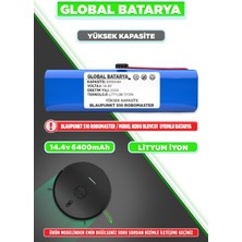 Global Batarya Blaupunkt S10 Robomaster Uyumlu Robot Süpürge Bataryası 14.4V 6400MAH Li-Ion Pil (Yüksek Kapasite)