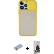 BUTİMAR'S iPhone 13 Pro Max Vadi Çizgi - Siyah Bilvis Hayalet Cam Ekran Koruyucu + Mavi Shine Kamera Lens Koruma Cam