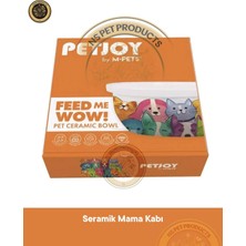 M-Pets Petjoy Feedme Bowl Seramik Kedi ve Köpek Mama Kabı Mix Color 300 ml