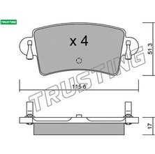 TRUSTING Arka Fren Balatası  Master Iı-Movano 2.5-2.8dcı  7701206763/ 23669 Trustıng
