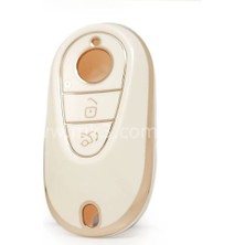 Barkas Elektronik Mercedes C S Sınıf W206 W223 S350 C260 C300 Anahtar Kılıfı Beyaz