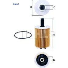 Yağ Filtresi Caddy Iıı Golf V Vı Plus Jetta Iıı Iv   045115466C/ 045118389C/ 04511 Mahle OX188D