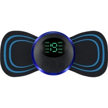 MiraLive 8 Modlu Mini Şarjlı Kelebek LCD Ekran Ems Boyun Omuz Kol Sırt Elektrikli Masaj Bantı Kas Stimülatörü