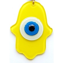 Akinco Nazar Boncuklu Sarı Fatma Ana Bereket Eli Cam Duvar Süsü