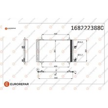 Klima Radyatörü Kondenser 307-307 Sw C4-C5 2.0 Hdı 01-  6453.FH/ 6453.FP/ 6455.AC Eurorepar