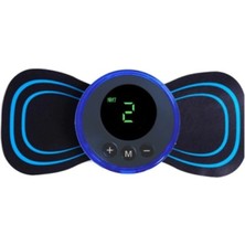 MiraLive 8 Modlu Mini Şarjlı Kelebek LCD Ekran Ems Boyun Omuz Kol Sırt Elektrikli Masaj Bantı Kas Stimülatörü