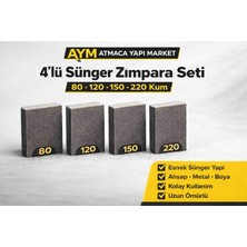 Aym Atmaca Yapı Market Sünger Zımpara Seti 4’lü 80-120-150-220 Kum