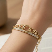 Xuping Jewelry Stil Incisi/xupıng Jewelry Taç Model Zirkon Taşlı Bileklik